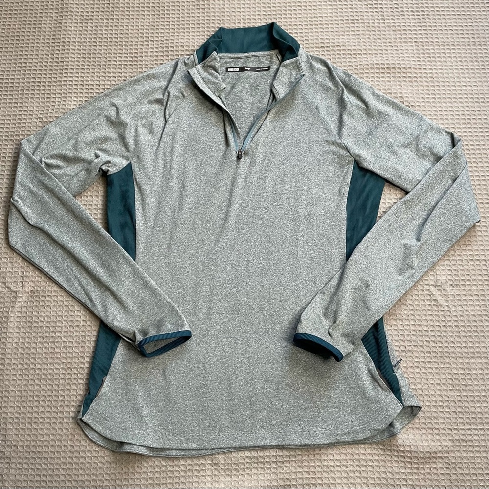 REI Active‎ Pursuits 1/4 Zip Athletic Running Shirt Large Womens Green